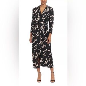 DONNA MORGAN long wrap dress